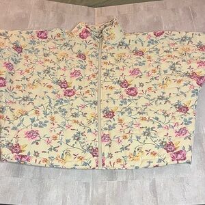 Floral Quilted oversized Women's Jacket- size Small-